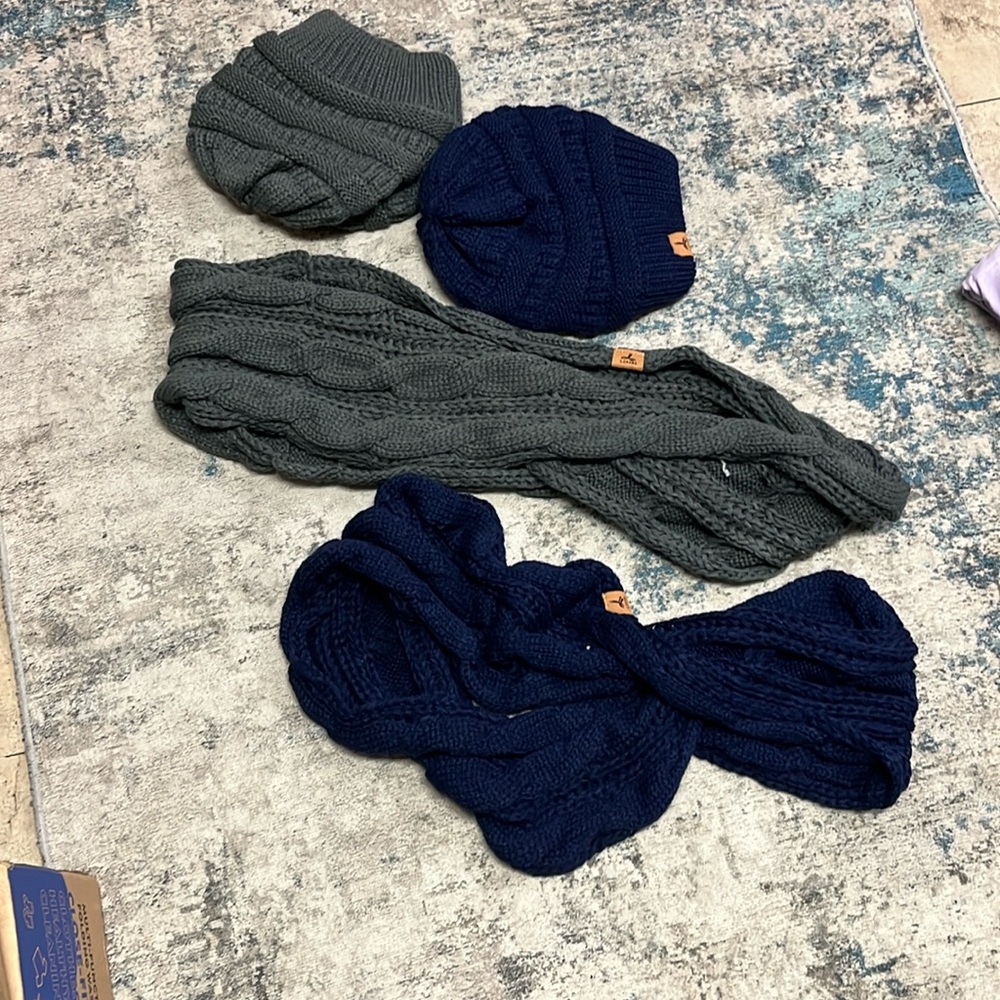 Winter hats and scarves